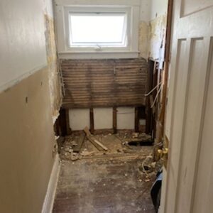 after demolition tub